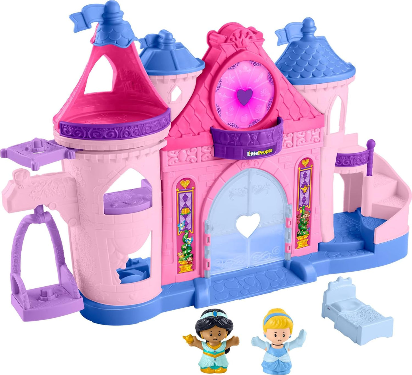 Fisher-Price Little People Disney 100 Princess Castillo mágico con música, luces y bailarín