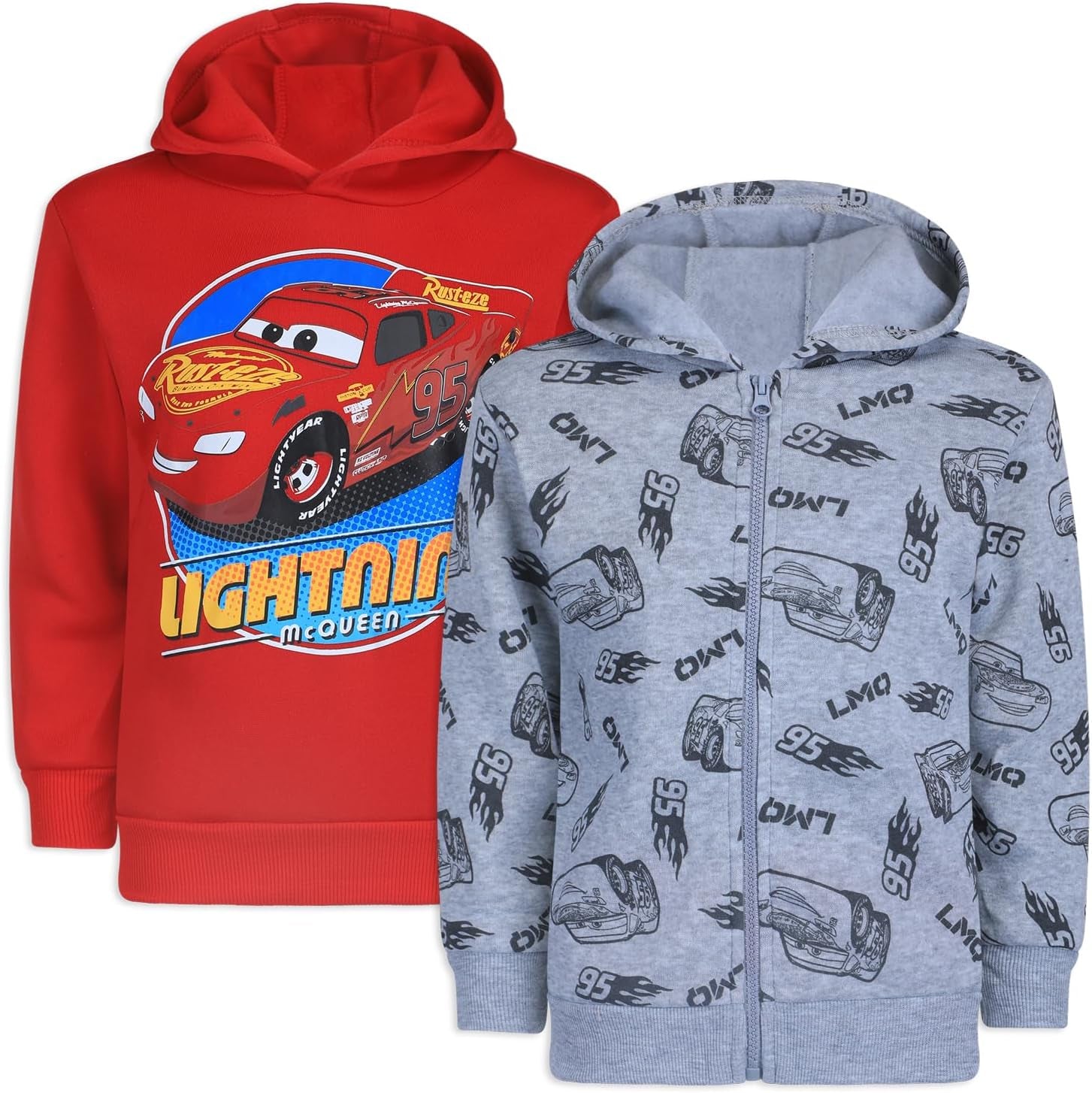 Disney Cars Boys - Paquete de 2 sudaderas con capucha 