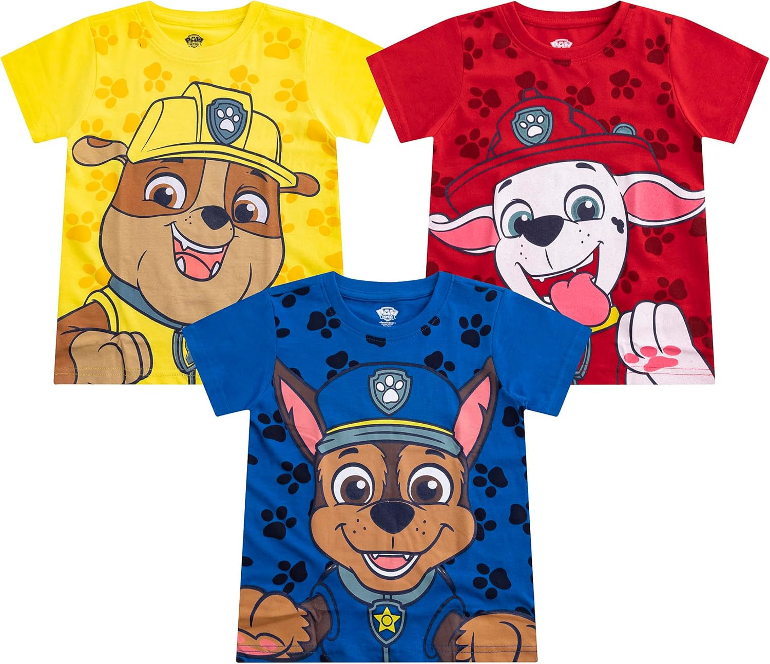 Paw Patrol Nickelodeon - Paquete de 3 camisetas