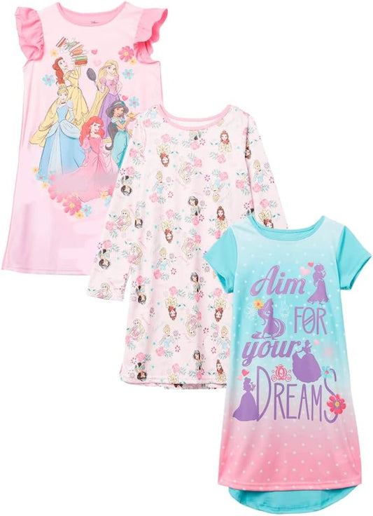 Disney Paquete de 3 camisones Princesas 