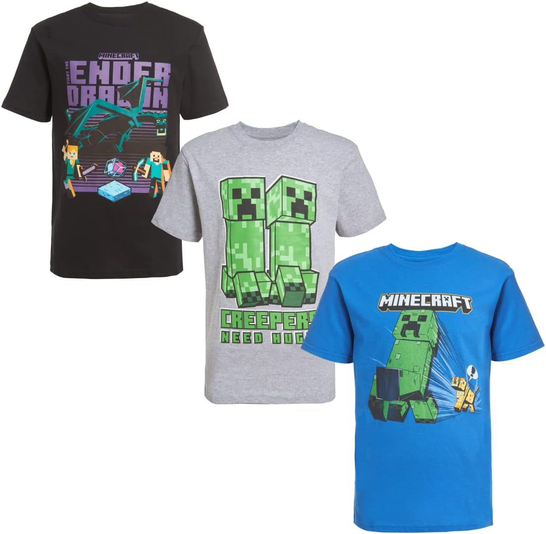 Minecraft Paquete de 3 camisas