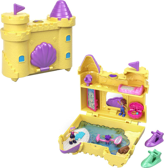 Polly Pocket Juguete de viaje con 2 micro muñecas, accesorios