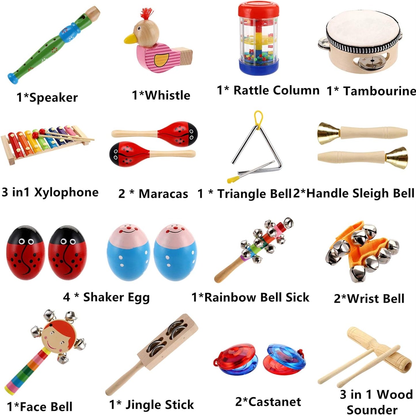 Instrumentos musicales para niños pequeños, instrumentos de percusión de madera, juguetes de educación musical para ritmo de bebé, juego para preescolar, aprendizaje temprano