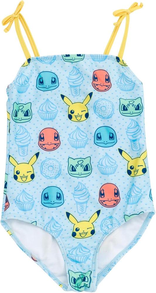 Pokemon Traje de baño de una pieza UPF 50+ para niñas 