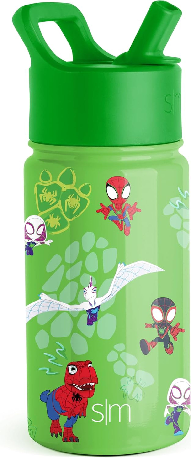 Simple Modern Spiderman - Botella de agua brilla en la oscuridad acero inoxidable