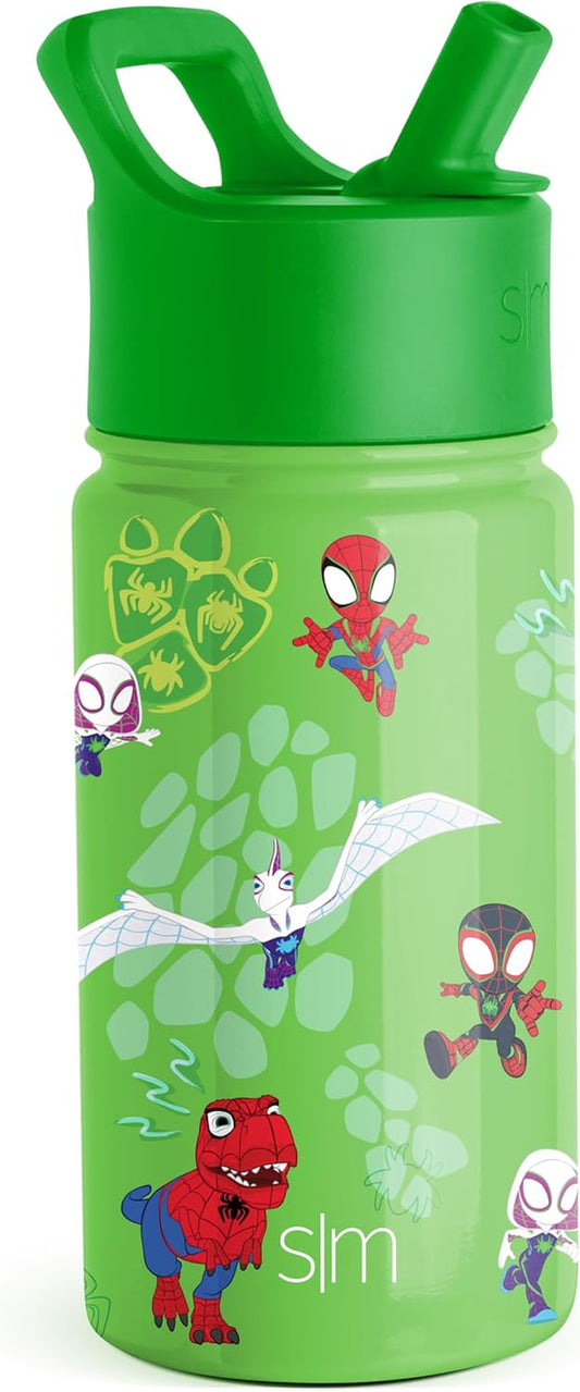 Simple Modern Spiderman - Botella de agua brilla en la oscuridad acero inoxidable