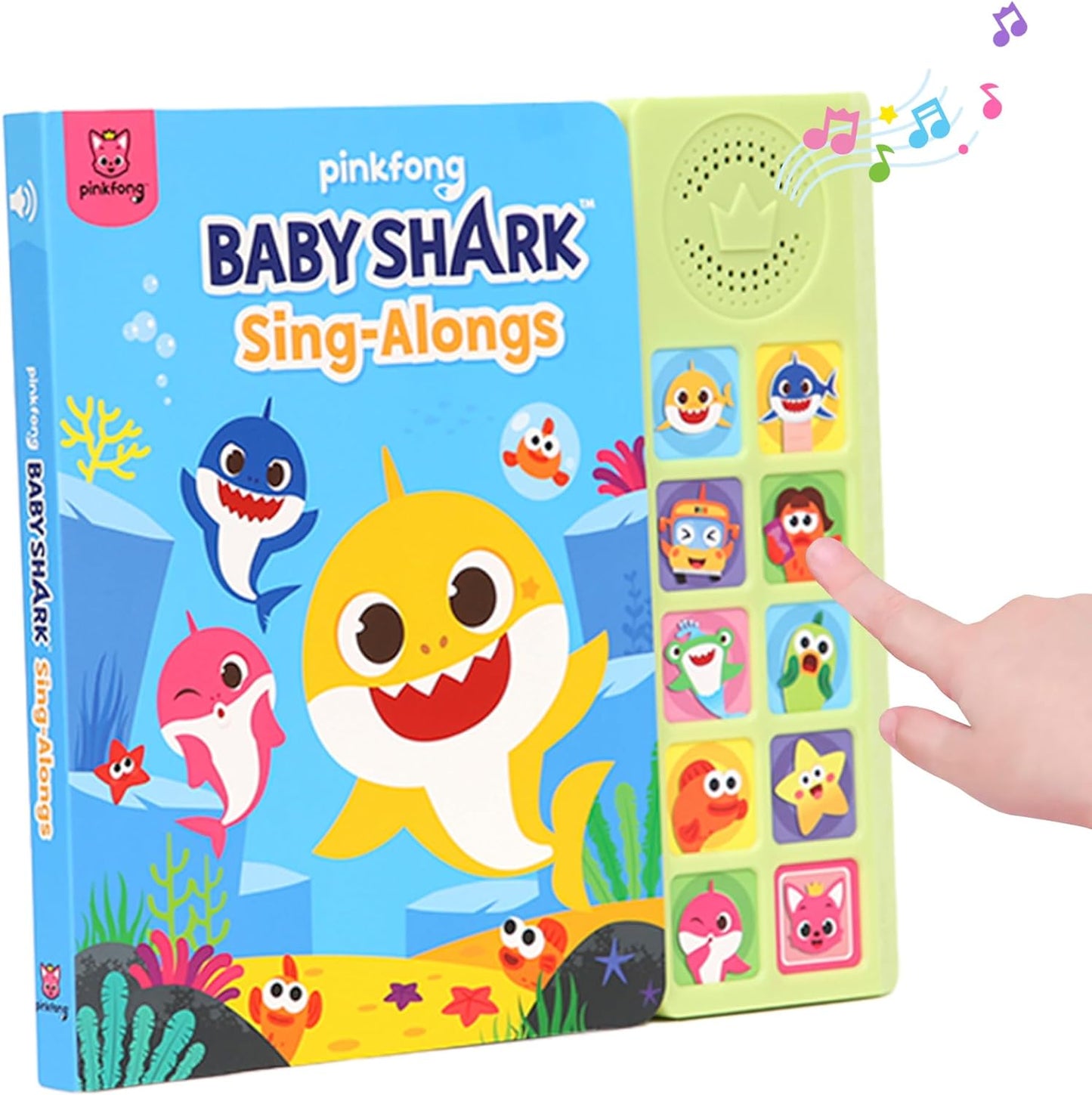 Juguete Baby Shark Libro de sonido de 10 botones para cantar