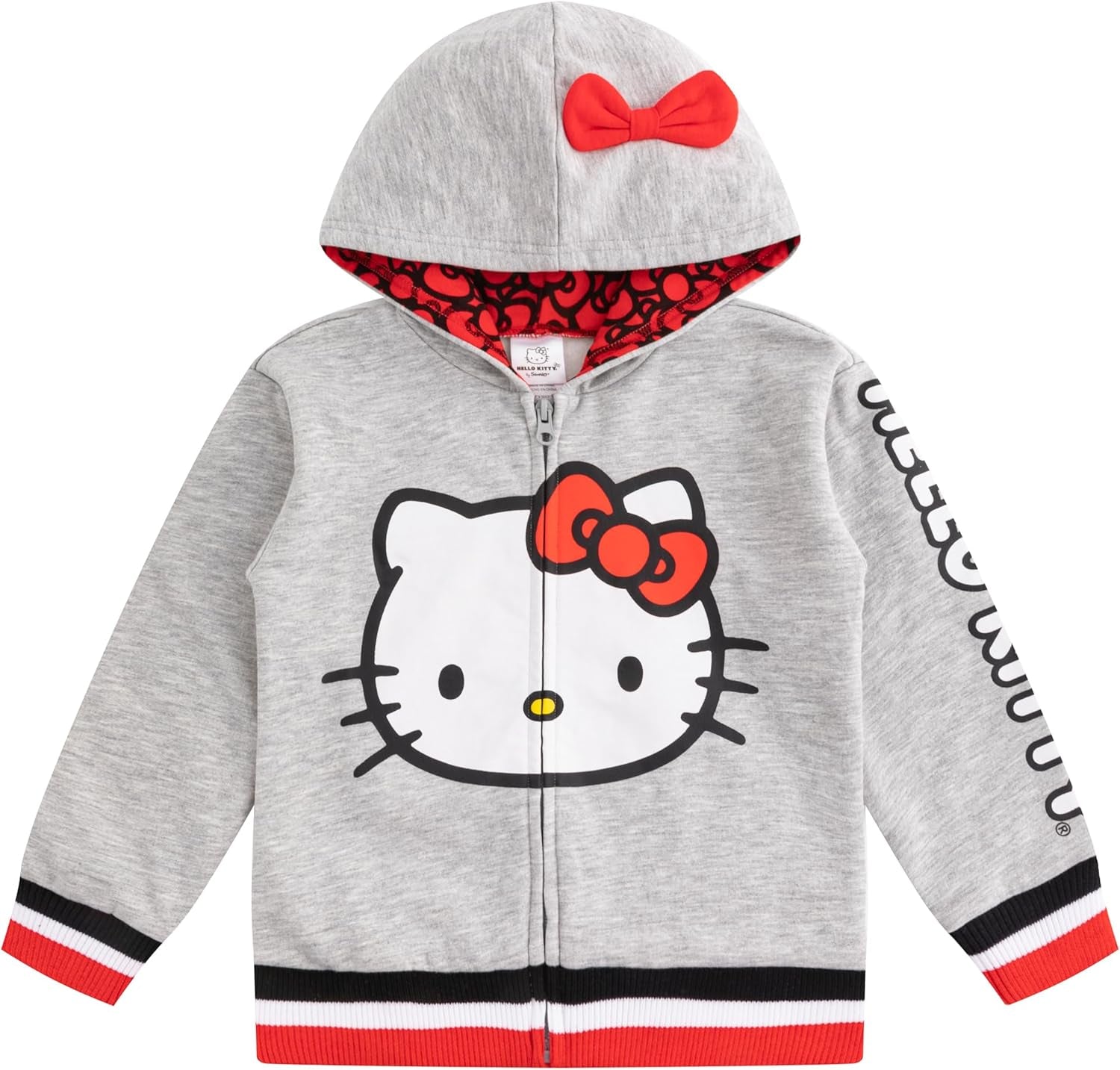 Hello Kitty Sudadera con capucha y cremallera