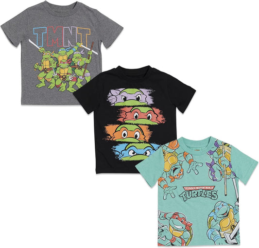 Nickelodeon Teenage Mutant Ninja Turtles 3 Pack Camiseta de manga corta