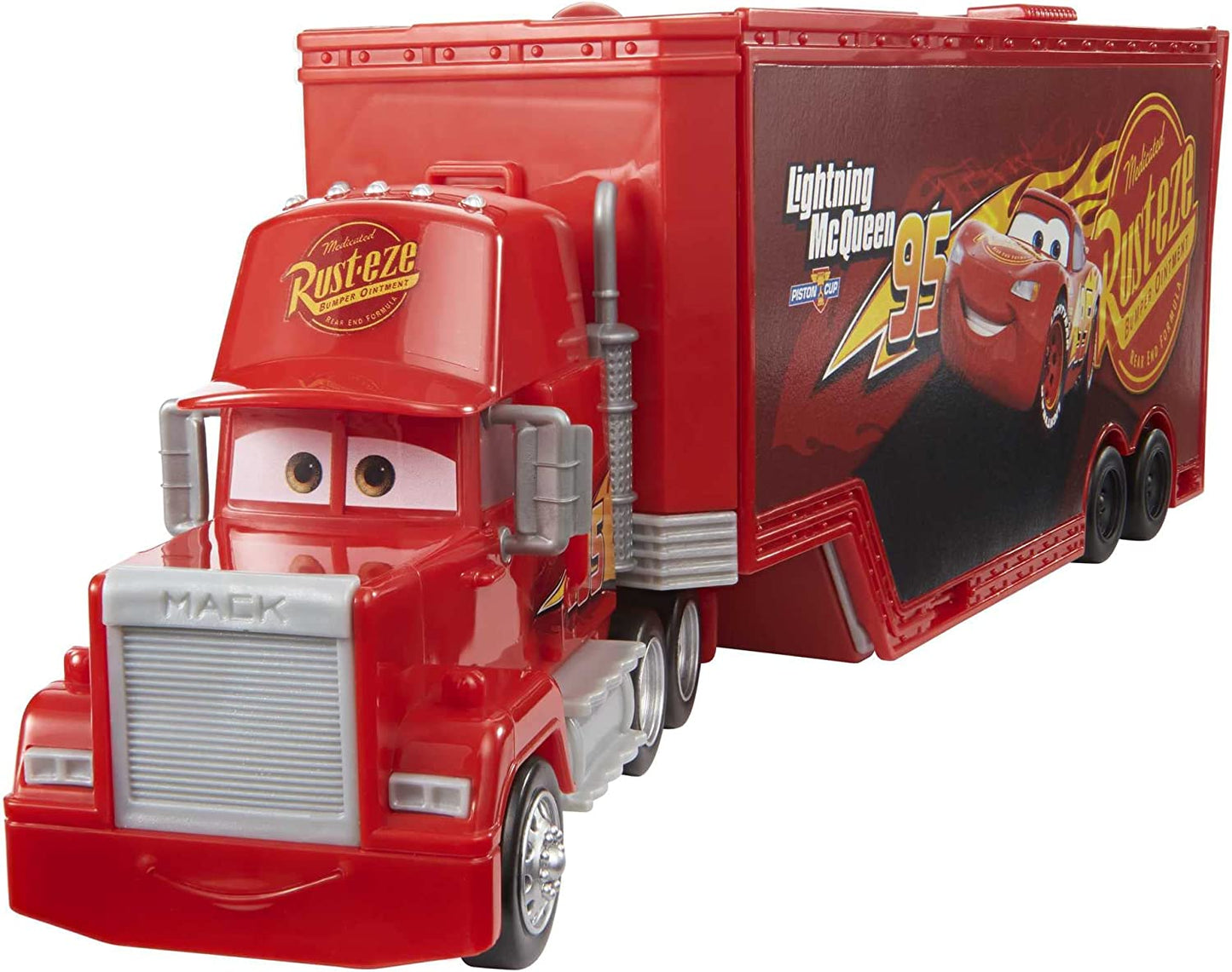 Mattel Disney y Pixar Cars Transforming Mack Playset, camión de juguete 2 en 1