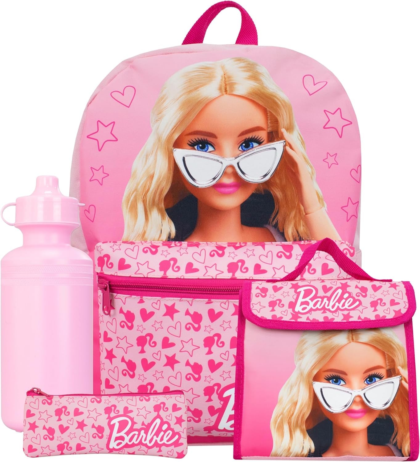 Barbie Juego de mochila de 4 piezas Mochila de 15 pulgadas