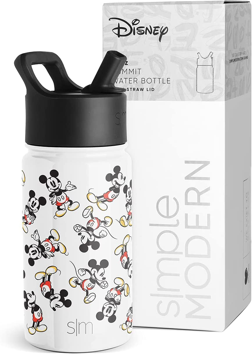 Simple Modern - Botella de agua acero inoxidable 14 onzas, Mickey Mouse 