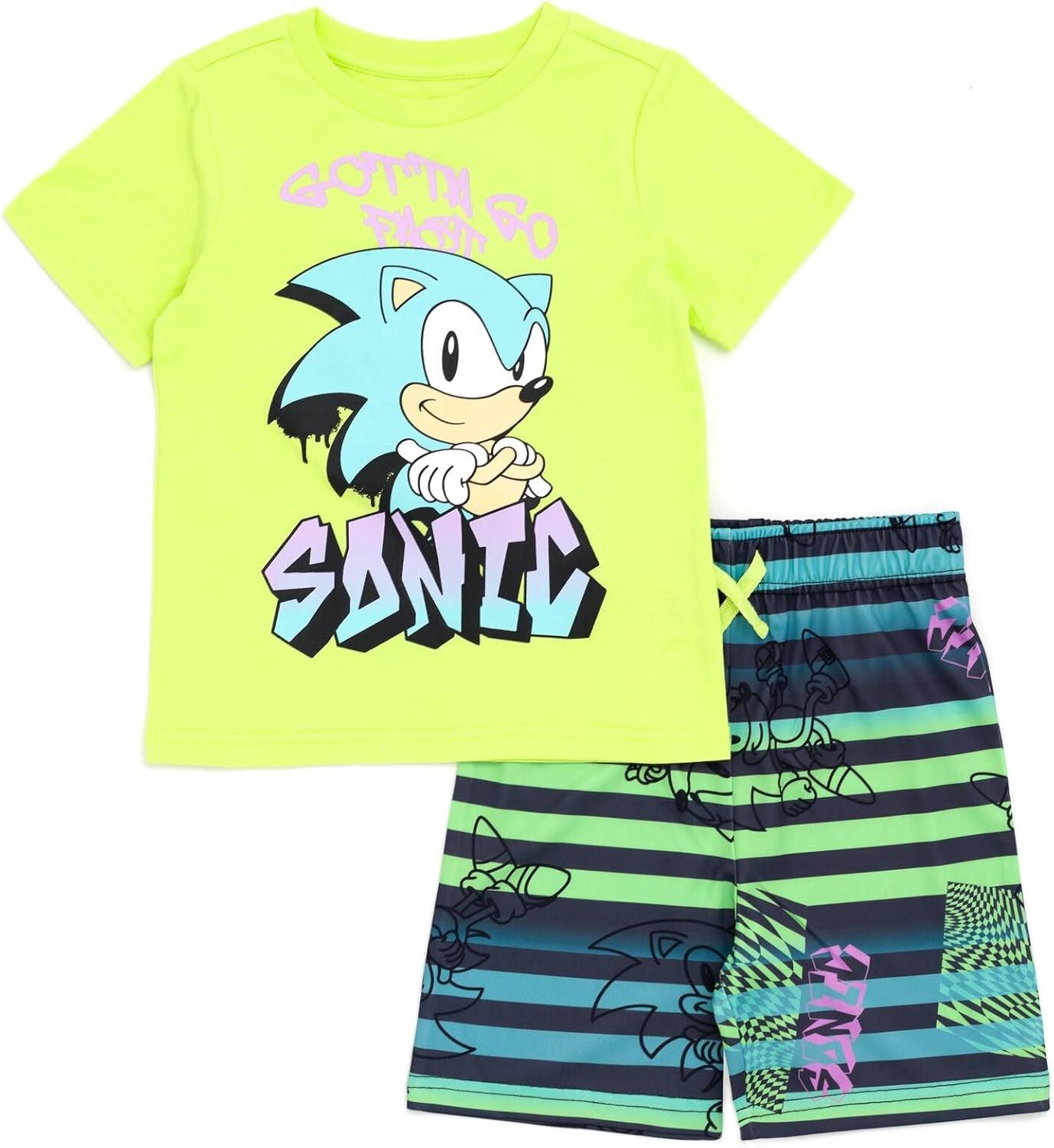 SEGA Sonic the Hedgehog - Conjunto de camiseta y pantalones 