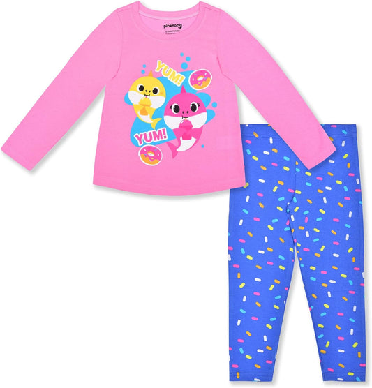 Baby Shark - Conjunto de camisa de manga larga y pantalones de leggings