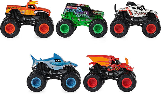 Monster Jam, Paquete de 5 camiones monstruo a escala 1:64