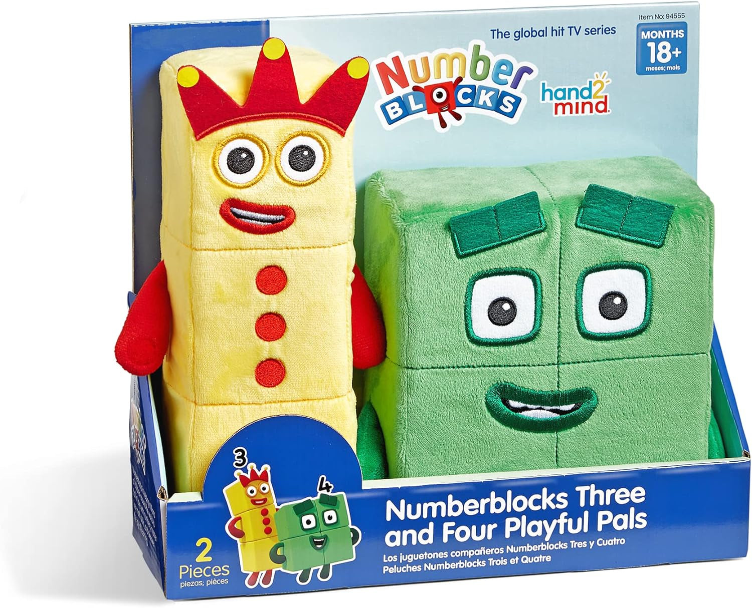 Numberblocks Tres y cuatro amigos juguetones