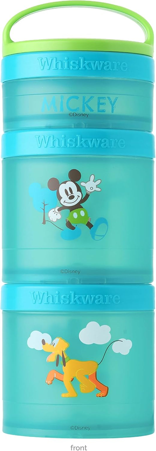 Whiskware Disney - Contenedores apilables para aperitivos, Mickey and Pluto