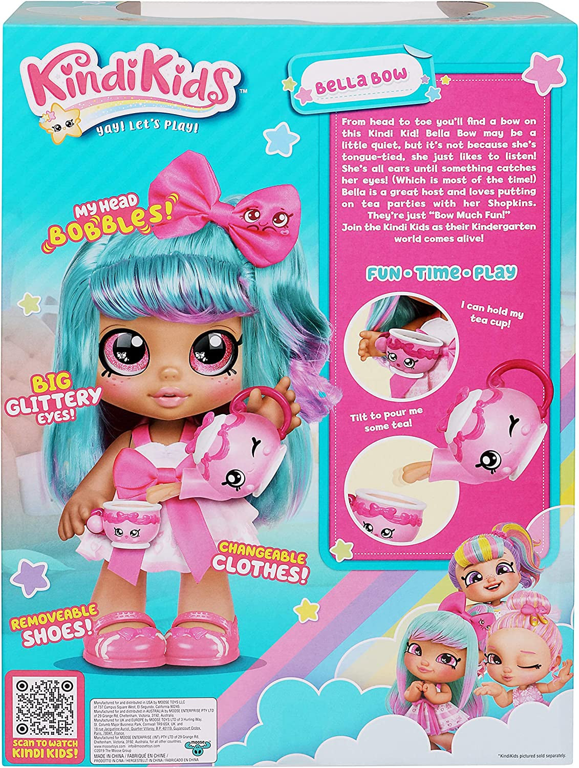 Fun Time Friends - Pre-School Play Doll, Bella Bow - for Ages 3+ | Changeable Clothes and Removable Shoes