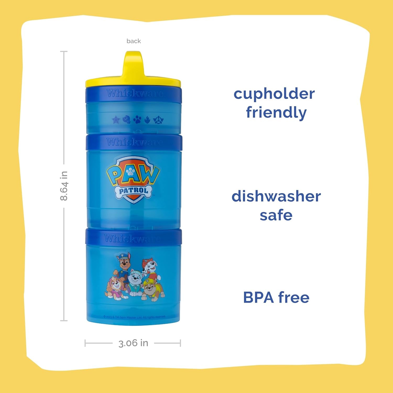  Whiskware Paw Patrol - Recipientes apilables para aperitivos