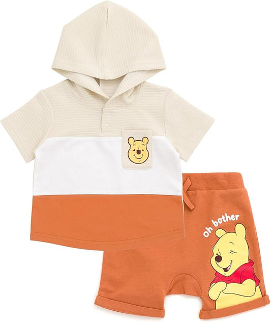 Disney Sudadera con capucha y pantalones cortos de rizo