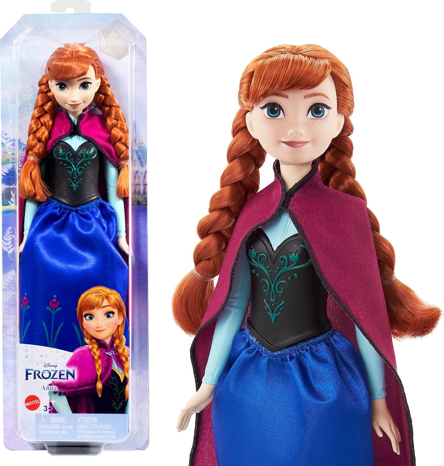 Mattel Disney Frozen Toys, muñeca Anna