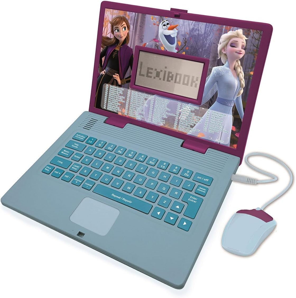 Lexibook Disney Frozen 2 - Portátil educativo y bilingüe en español/inglés 