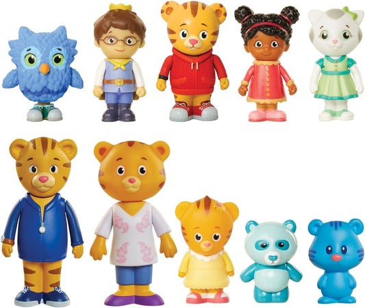 Juego de figuras de Daniel Tiger's Neighborhood, Paquete de 10