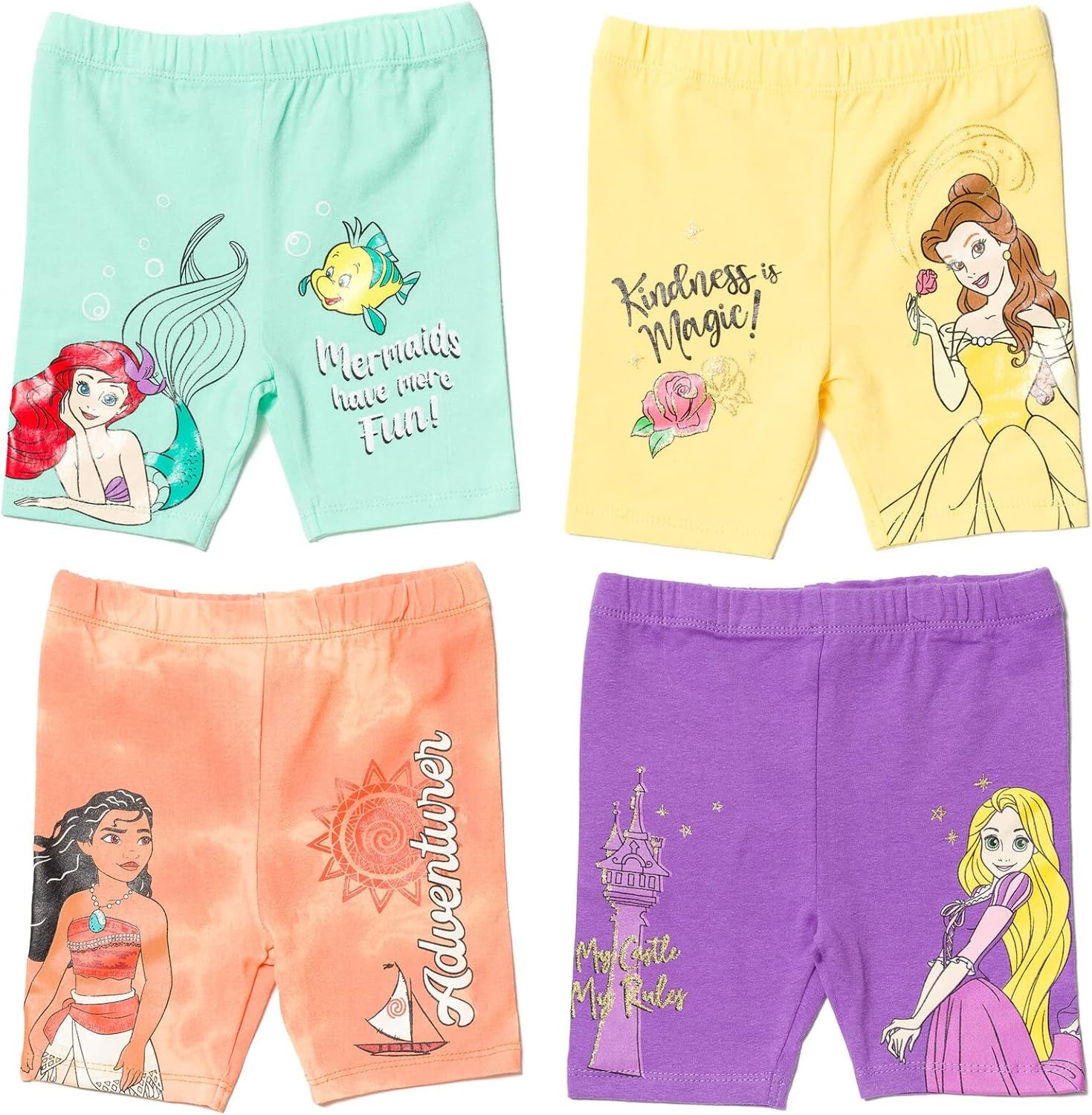 Disney Princess  - Paquete de 4 pantalones cortos 