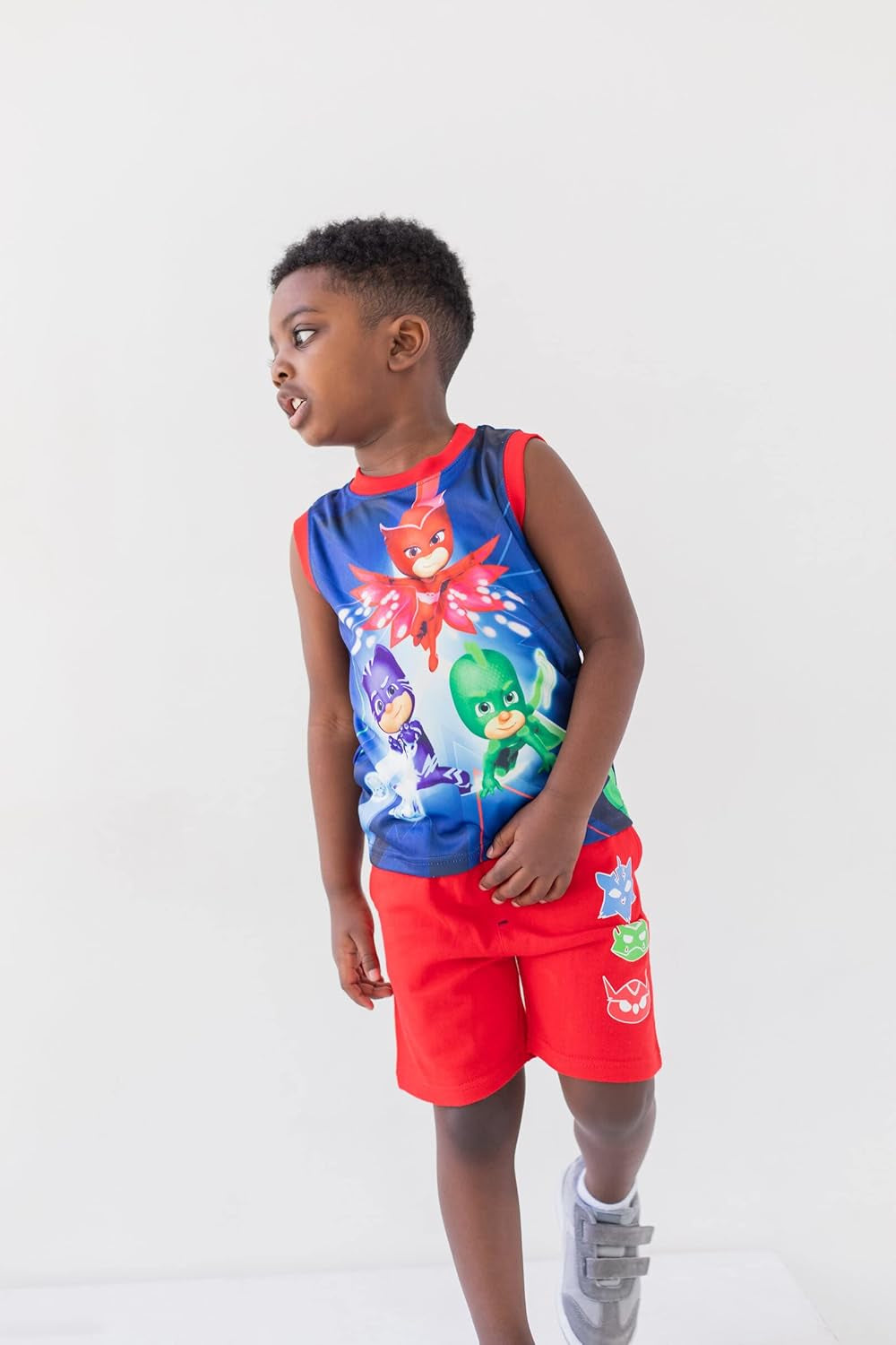 PJ Masks Conjunto de 3 piezas: camiseta sin mangas y pantalones cortos