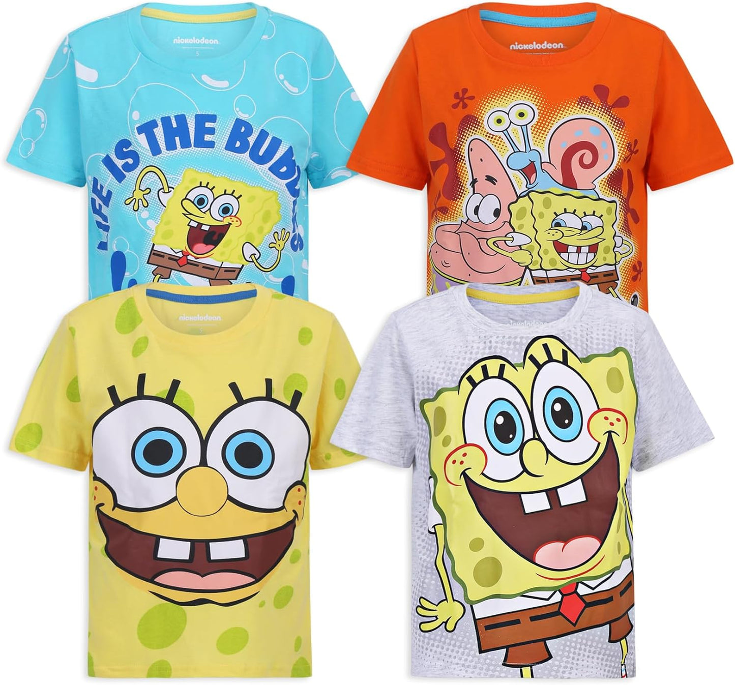 Bob Esponja  Paquete de 4 camisetas