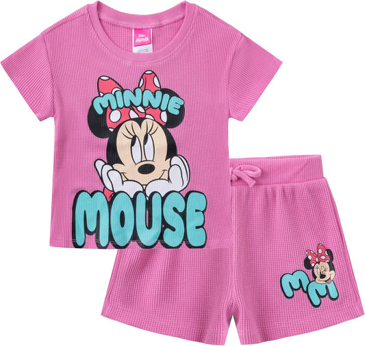 Disney Minnie Mouse - Conjunto de camiseta y pantalones cortos