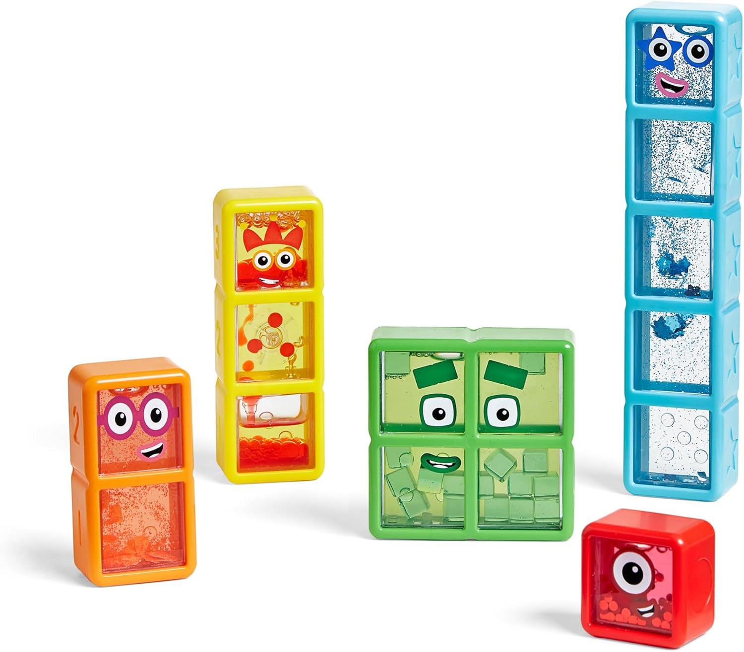 Numberblocks - Botellas sensoriales de uno a cinco