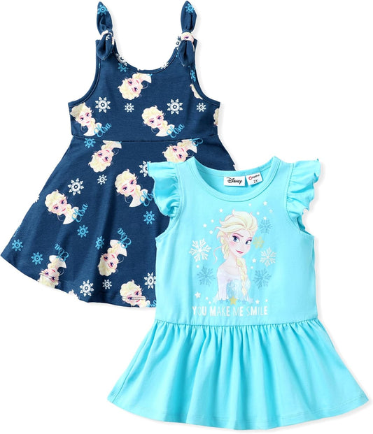 Disney Frozen - Vestido para niñas pequeñas, 2 piezas