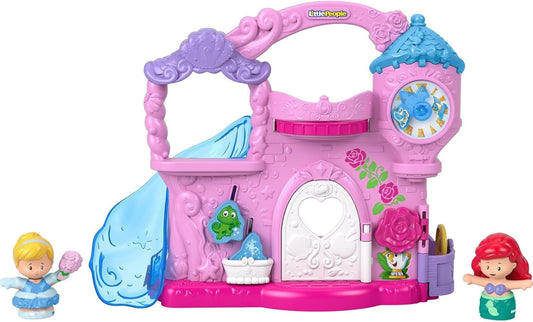 Fisher-Price Little People - Juguete de princesa de Disney Play & Go Castle, juego portátil para juegos de simulación