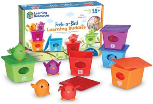 Peek-A-Bird Learning Buddies - 15 Pieces, Age 18 Months+ Toddler Learning Activities, Preschool Toys, Educational Toy for Color Teaching