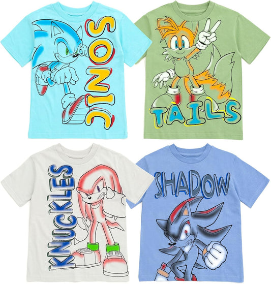 SEGA Sonic  - Paquete de 4 camisetas