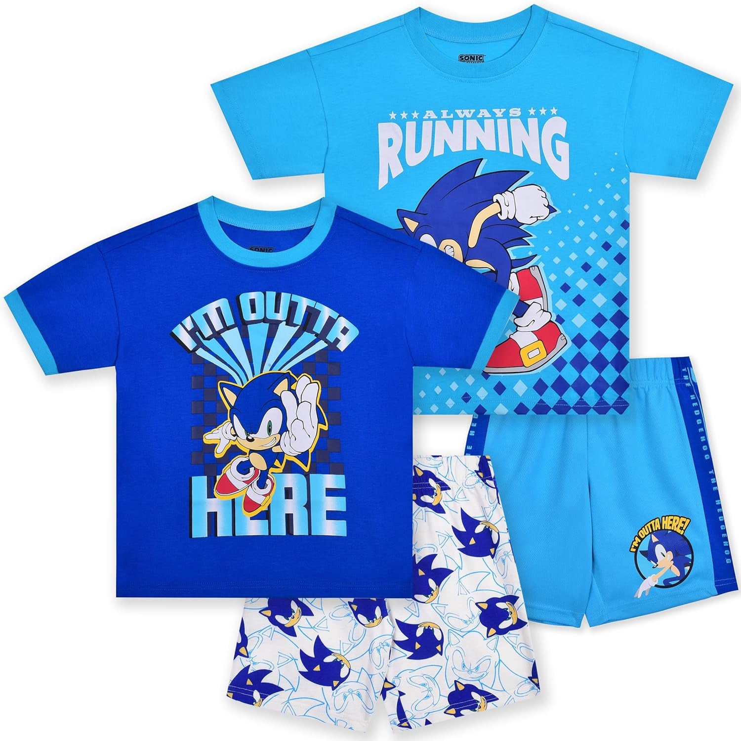 Sonic the Hedgehog - Conjunto de camiseta y pantalones cortos 