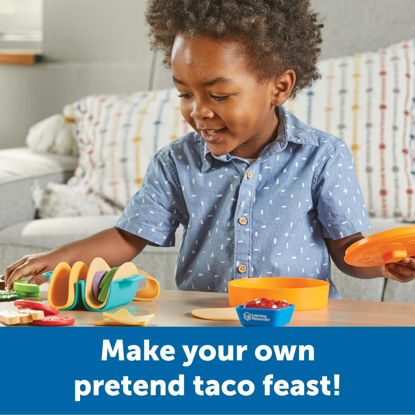 New Sprouts Taco Night! 28 Pieces - Play Food for Kids Ages 18+ Months, Grocery Store Pretend Play Toys, Play Kitchen Accessories