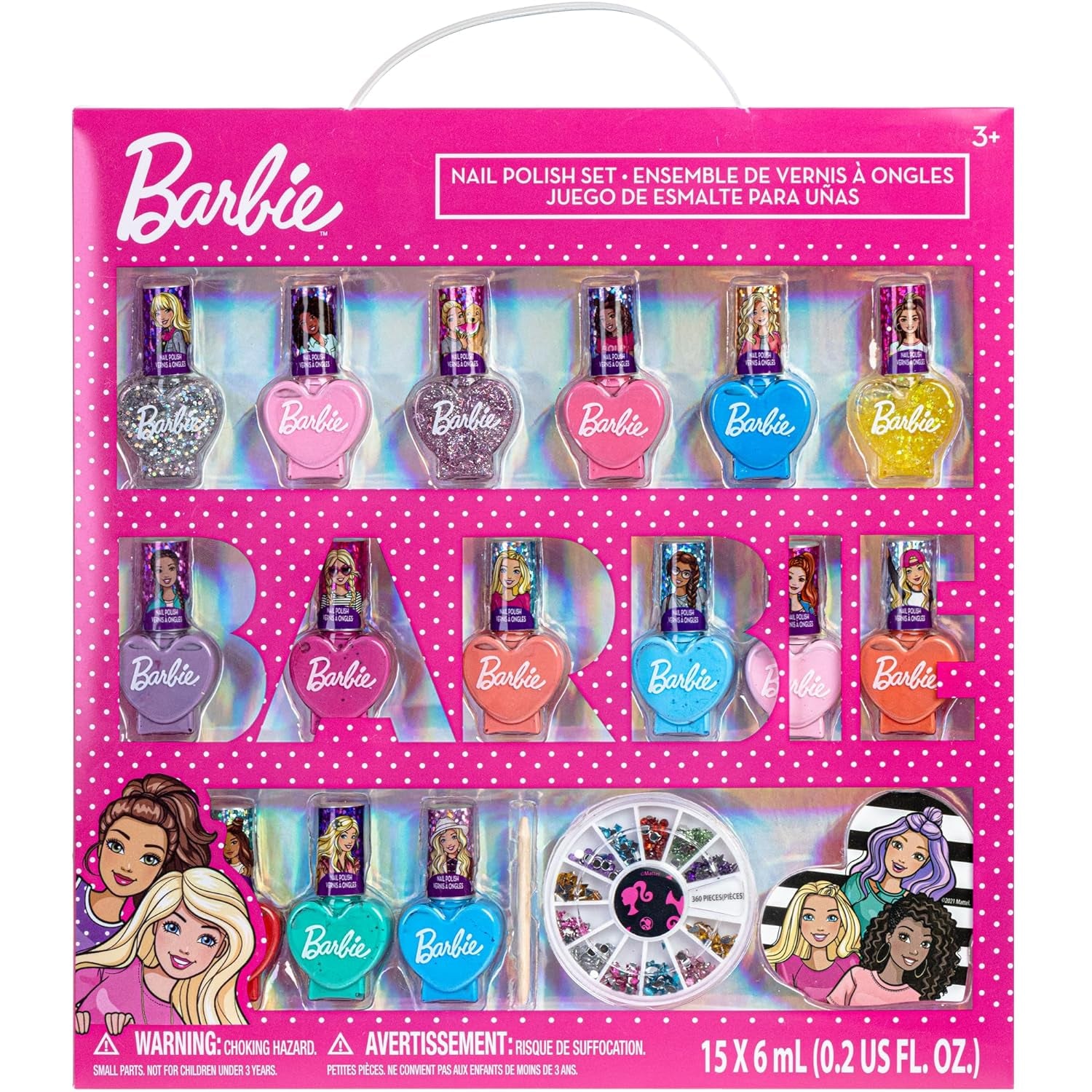 Barbie Movie - Juego de 18 piezas de esmalte de uñas 