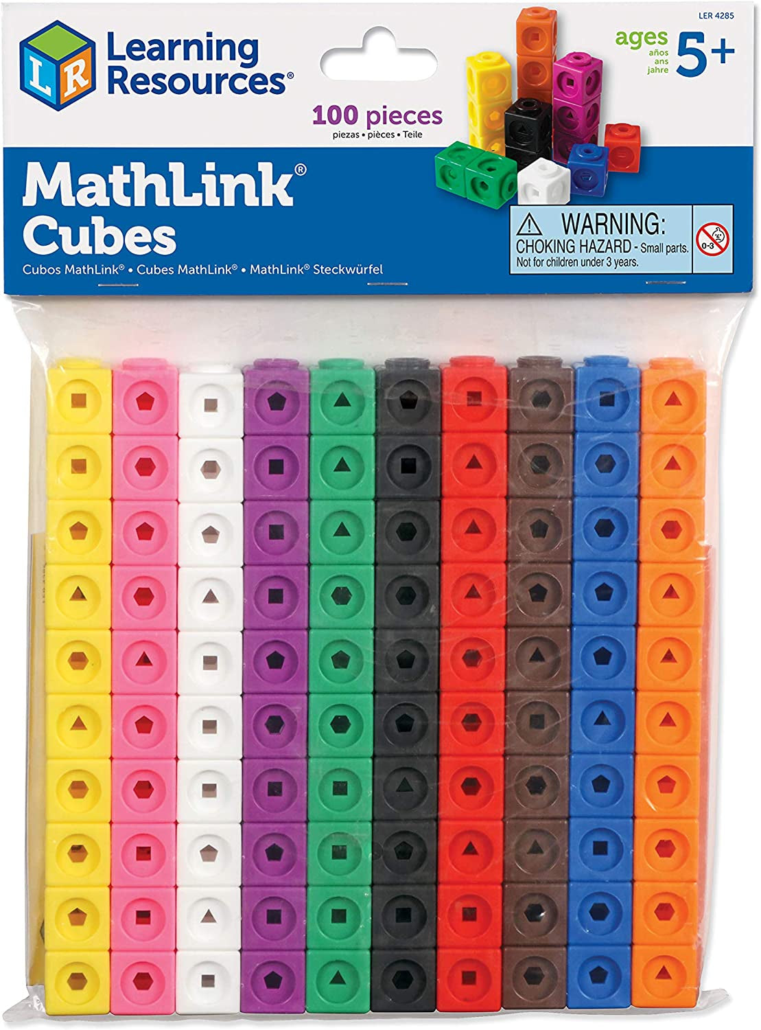 Learning Resources Mathlink cubos, juego de 100 unidades