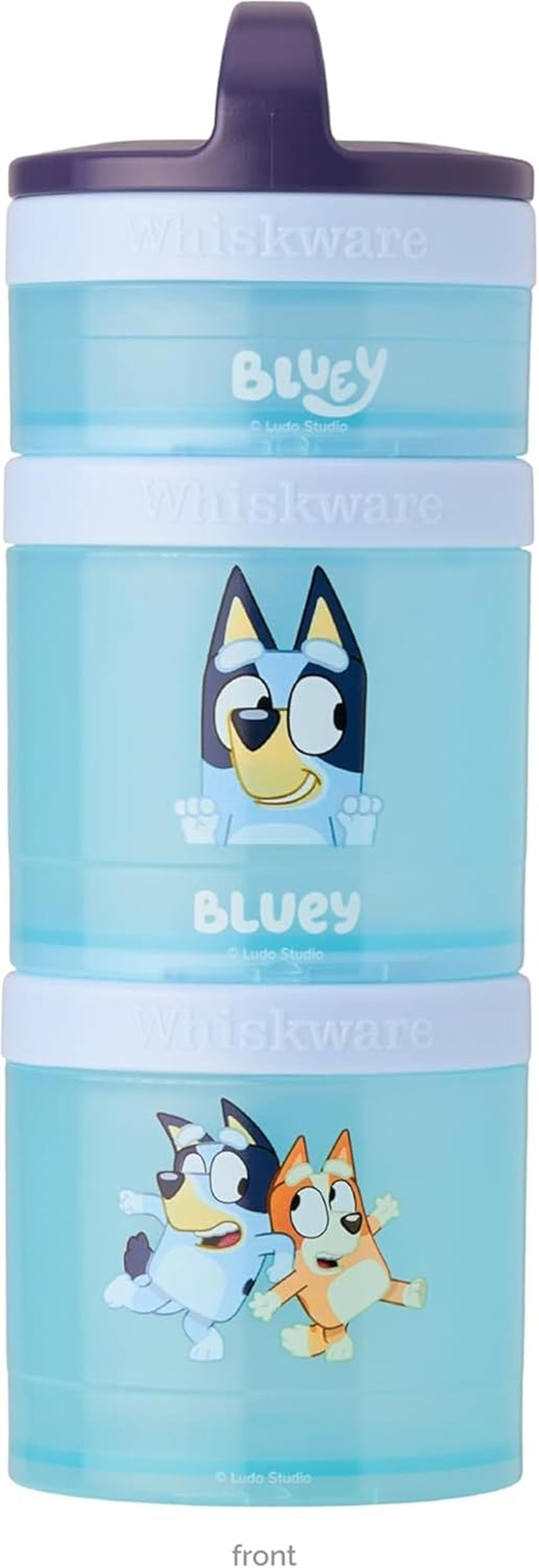 Whiskware Bluey - Contenedores apilables para aperitivos, Bluey and Bingo