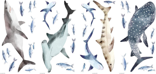 tiburones Calcomanías de pared para despegar y pegar